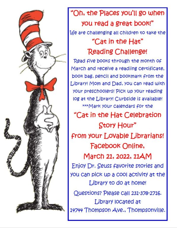 Cat in the Hat Reading Challenge Flyer